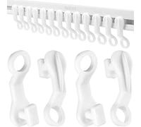 Smith’s® 50x Glider Hooks | White, Plastic Curtain Sliders | Compatible With Swish Bracket Runners | Heavy-Duty | Fits 99.9% of Curtain Rails & Tracks!
