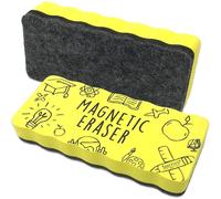 Smith’s® Large Magnetic Whiteboard Eraser | Extra-Strong Neodymium Magnet | Perfect for Home, Office & Classrooms | Size: 14.4 x 6.1 x 2.2 cm | Colour: Yellow