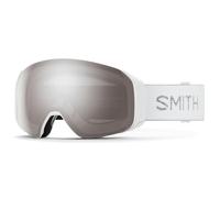 Smith Ski Goggles 4D Mag S 0OR 5T White Chunky Knit ChromaPop Sun Platinum Mirror & CP Storm Blue Sensor Mirror
