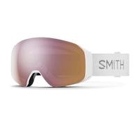 Smith Ski Goggles 4D Mag S 0OR M5 White Chunky Knit ChromaPop Everyday Rose Gold Mirror & CP Storm Rose Flash