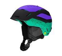 Smith - Ski/snowboard helmet - Vantage 2 MIPS Matte Black / Ultraviolet / Emerald City for Men - Size 51-55 cm - Green Green 51-55 cm