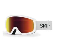 SMITH Snowday Snow Goggles - Youth Ski & Snowboarding Goggles with Distortion-Free Optics, Anti-Fog Performance & 100% UV Protection - for Boys & Girls - White, Red Sol-X Mirror