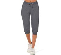 Smith & Solo Women's Jogging Bottoms - Sports Trousers Women Cotton Sweatpants Slim Fit Casual Trousers Long Training Trousers Fitness High Waist - Jogger Running Trousers Modern, Anthracite 3/4, S