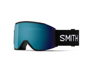 SMITH Squad MAG Goggles with ChromaPop Lens - Performance Snowsports Goggles with Easy Lens Change Technology for Skiing & Snowboarding - for Men & Women - Black, ChromaPop Sun Blue Mirror
