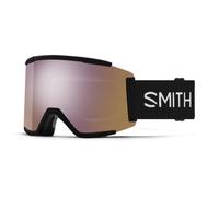 Smith Squad XL Goggles with ChromaPop Lens - Performance Snowsports Goggles with Replaceable Lens for Skiing & Snowboarding - Unisex, Black + Everyday Rose Gold Mirror Lens