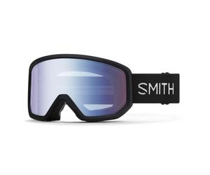 SMITH Transfer Snow Goggles - Performance Ski & Snowboard Goggles with Cylindrical Lens - For Men & Women - Black + Blue Sensor Mirror Lens