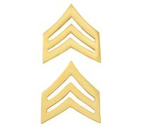 Smith & Warren 1"H Sergeant Chevrons Collar Brass Rank Insignia Gold Finish Police Military Uniform pin