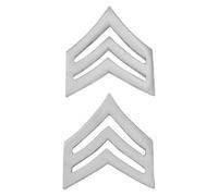 Smith & Warren 1"H Sergeant Chevrons Collar Brass Rank Insignia Silver Finish Police Military Uniform Pin