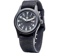 Smith & Wesson Men's military watch, 3 interchangeable canvas straps, water resistant up to 3 ATM, date display, scratch-resistant glass, suitable for outdoor activities, Black, japanese