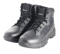 Smith & Wesson Men's Scout Hot Weather Polishable Toe Military Tactical Boots Side Zipper Work Combat Trooper Leather Boots (6-8 Inches), Black 15 2 cm, 9.5 UK