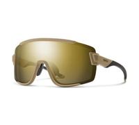 Smith Wildcat Semi-Rimless Sunglasses Safari Khaki Tan Brown/CP Black Gold&Clear