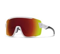 Smith Wildcat Semi-Rimless Sunglasses White /2 LENSES ChromaPop Red Mirror&Clear