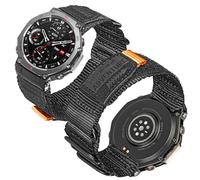 SMITHA Watch Band Compatible with T-Rex, Pro, 2, 3, 3 PRO (44/48mm)/ Ultra 1/2, Durable Nylon 3-Loop Strap with Leather Patch, TREX 3 Pro 44mm/Black