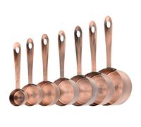 Smithcraft Measuring Cups Set, Copper Measuring Cup Set 7, Stainless Steel Measuring Cups, Kitchen Metal Measuring Cup, Dry Baking Measuring Cups Set, 1/8, 2/3 & 3/4 Heavy Duty Measure Cups for Food