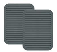 Smithcraft Silicone Rectangular Trivets, 2 Pack, 9x12 Inch, Gray