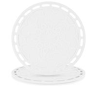 Smithcraft Silicone Trivet Mat - Big Round Silicone Pot Holder and Trivets for Hot Dishes and Pots, Countertops, Tables, Spoon Rest - Set of 3 (White)