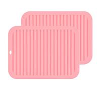 Smithcraft Silicone Trivets for Hot Dishes, Pots and Pans, Silicone Hot Pads for Kitchen, Heat Resistant Mat for Quartz Counter Table, Multi-Purpose Trivet Mat Pot Holders Set 2 Pink