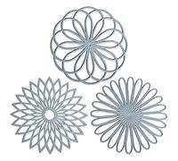 Smithcraft Silicone Trivets for Hot Dishes, Pots and Pans, Trivet Mat Hot Pads for Kitchen, Silicone Heat Resistant Mats for Countertop, Trivets Table & Quartz Countertops Color Grey