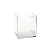 Smithers Oasis OASIS® clear acrylic designer cube (10cm) (4 Pack, Clear)