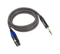 Smithok 1/4 to XLR Cable,Heavy Duty Nylon Braided,Gold Plated Plug,Balanced 1/4" TRS (Quarter Inch 6.35mm) to 3pin XLR Female Patch Cable, Microphone Cable, for Speaker,Mixer-10ft(3M)