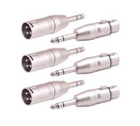 Smithok XLR Adapter, 6 Pack 1/4" TRS to XLR Adapter,3 Pcs 6.35mm 1/4" Male to XLR Male Adapter and 3 Pcs 6.35mm 1/4" Male to XLR Female Adapter, 1/4 Inch TRS to XLR Connector