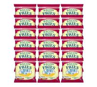 Smiths Bacon Flavour Fries 27g x 18 - Classic Savoury Pub Snack - Plant Based Smoky Bacon-Flavoured Crisps - Multipack Cereal Chips with Welari Thank You Card | (18 Pack)