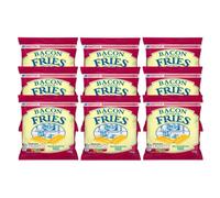 Smiths Bacon Flavour Fries 27g x 9 - Classic Savoury Pub Snack - Plant Based Smoky Bacon-Flavoured Crisps - Multipack Cereal Chips with Welari Thank You Card | (9 Pack)