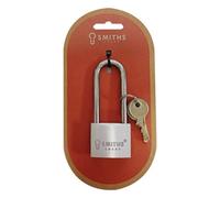 Smiths Locks Aluminium Long Shackle Keyed Padlock Silver (One Size)