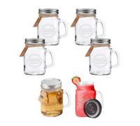 Smiths Mason Jars 4oz (120 ml) Mini Fermentation Jars with lids, Ideal Sauce Storage, Kombucha, Pickling Jar, Food, Glass Storage Jars for Homemade Fruit preserves and Canning