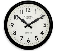 Smiths Retro Wall Clock in Black - 38cm