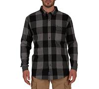 Smith's Workwear Men's Buffalo Pocket Flannel Button-up Shirt, Grey/Black-503, Medium
