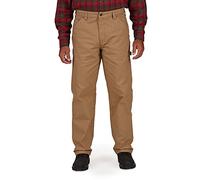 Smith's Workwear Men's Stretch Duck Canvas Carpenter Pant Casual, Khaki, 34W x 30L