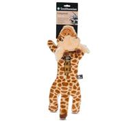 Smithsonian Longamals Giraffe Plush Dog Toy - 20" Crinkle & Squeaky, Stuffing-Free Interactive Tug Toy for Medium & Large Dogs