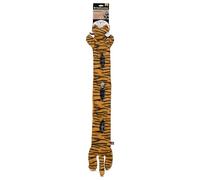 Smithsonian Longamals Tiger Plush Dog Toy - 40" Crinkle & Squeaky, Stuffing-Free Interactive Tug Toy for Medium & Large Dogs