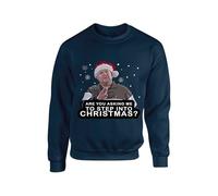 Smithy from Gavin and Stacey Funny Christmas Jumper Step into Christmas Sweater Secret Santa Vintage Ugly Rude Unisex Kids Adults Sweatshirt(XXL, Navy)