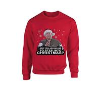 Smithy from Gavin and Stacey Funny Christmas Jumper Step into Christmas Sweater Secret Santa Vintage Ugly Rude Unisex Kids Adults Sweatshirt(XL, Red)