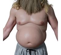 SMITIZEN Silicone Beer Belly Suit Plus Fat Suit Fake Realistic Big Padded Upper Bodysuit Costume Dress Up Halloween Cosplay (Nature)