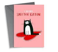 Smitten Kitten Cat Love Anniversary Love Valentine’s Day Card