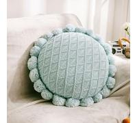 SMIUPIN Creative Round Knitted Sunflower Throw Pillow Cushion Decorative Flower Sofa/Bed Pillow Cushion 20"/50cm (blue)