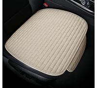 SMIUPIN Linen Fabric Car Seat Protector and Cushion - Universal Fit, Anti-slip, Suitable for Car, Truck, Van (Beige, Front Seat Cushion)