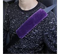 SMIUPIN one pair of plush car seat belt covers winter artificial wool car seat belt pads Soft plush shoulder pads can protect the shoulders and waist Comfortable car interior (purple)