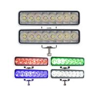 SMIXCTEK RGBW LED Boat Spreader Light, Waterproof Deck Dock Marine Lights, 2 Pcs 6.7 Inch Flood Light Bar Multicolor Bright High Lumen Output, 12/24V