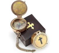 Smizzy Navigational Maritime Vintage Nautical Brass Compasses Fully Functional Titanic/Robert Frost Poem Compass/Sundial for Gift and Home Décor