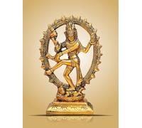 SMIZZY ; (RE)TOUCHING LIVES Metal Plated Lord Shiva Dancing Natraj Statue Showpiece Handcrafted Sculpture for Home and Puja Indian Diwali Decor Gift Item | Nataraj |(7 Inches, Gold)