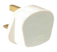 SMJ 13amp Fused Plug Trade Pack White Pack of 20