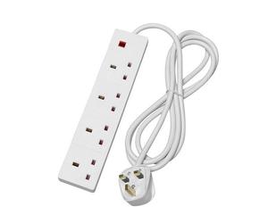 SMJ 4 Gang 2m Extension Lead with Neon