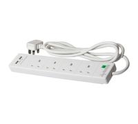 SMJ Electrical SMJ 4 Socket Extension Lead 13A with 2x USB-A Ports 2m