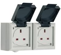 SMJ EP213B - IP54 13A Outdoor Power Double UK Socket