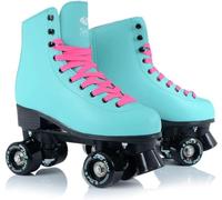 SMJ sport Women's Roller Skates Retro Roller Skates with ABEC 7 Ball Bearing Turquoise Size 3 4 4 5 6 7 8 8 Turquoise Size 4