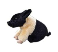 SMJWH Adorable Piggy Plush Toy,Cute Stuffed Doll, Soft Farm Animal for Kids, Realistic Mini, Gift for Boys and Girls(Black)
